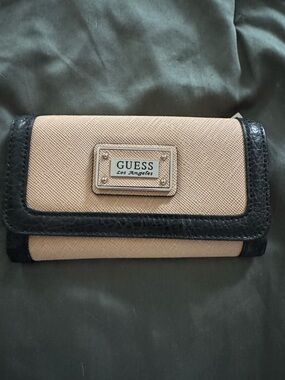 GUESS Beige and Black Women's Wallet